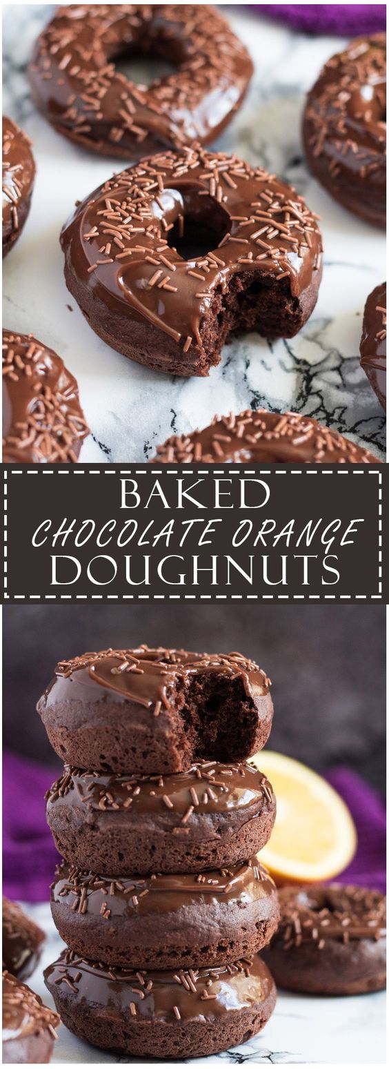 Baked Double Chocolate Orange Doughnuts Recipe Girls Dishes