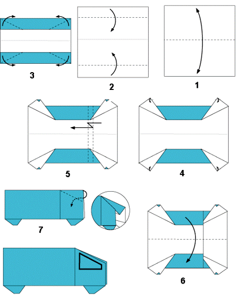 B. Tutorial Membuat Origami TRUK
