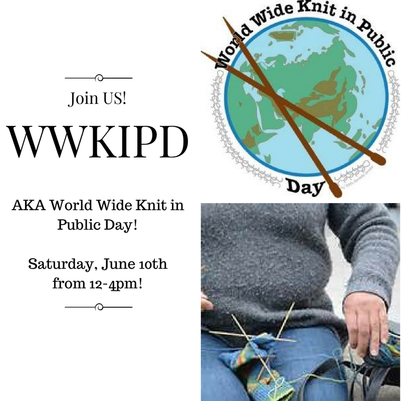 Knitique Tomorrow is Knit in Public Day!