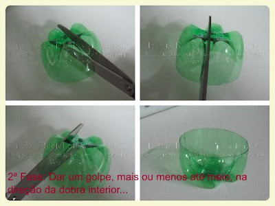 Coroa de Natal com material reciclado