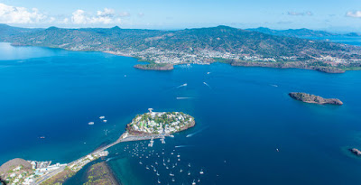 Vue aérienne de l'archipel Mayotte