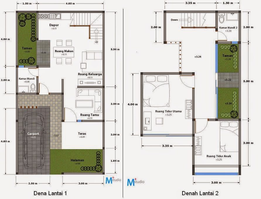 Desain Rumah Minimalis 2 Lantai Type 90 Luas Tanah 120m2