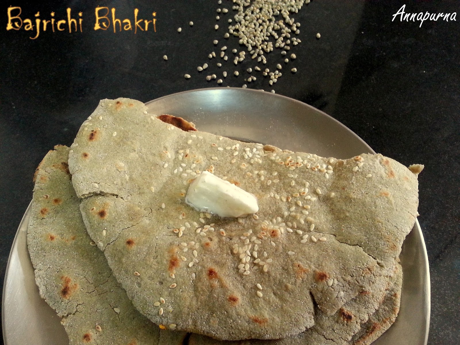 Annapurna Bajrichi Bhakri / Bajra Roti / Pearl Millet Flat Bread