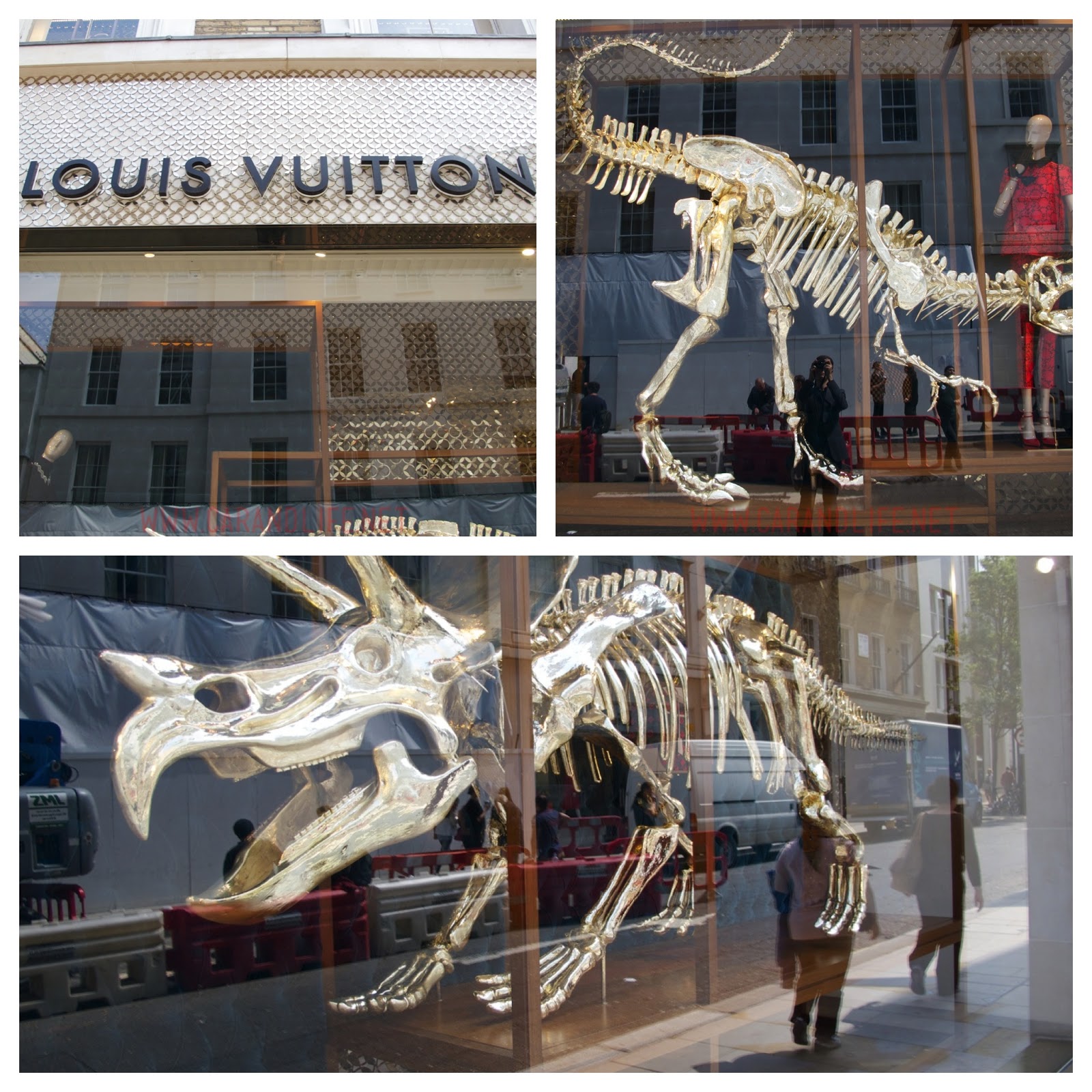 Dinosaurs in Louis Vuitton New Bond Street - cars & life blog | cars fashion lifestyle