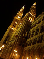 Rathaus, fachada nocturna