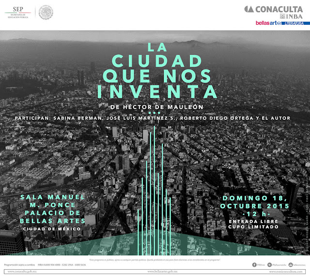 Presentarán libro "La ciudad que nos inventa. Crónicas de seis siglos" de Héctor de Mauleón en el Palacio de Bellas Artes