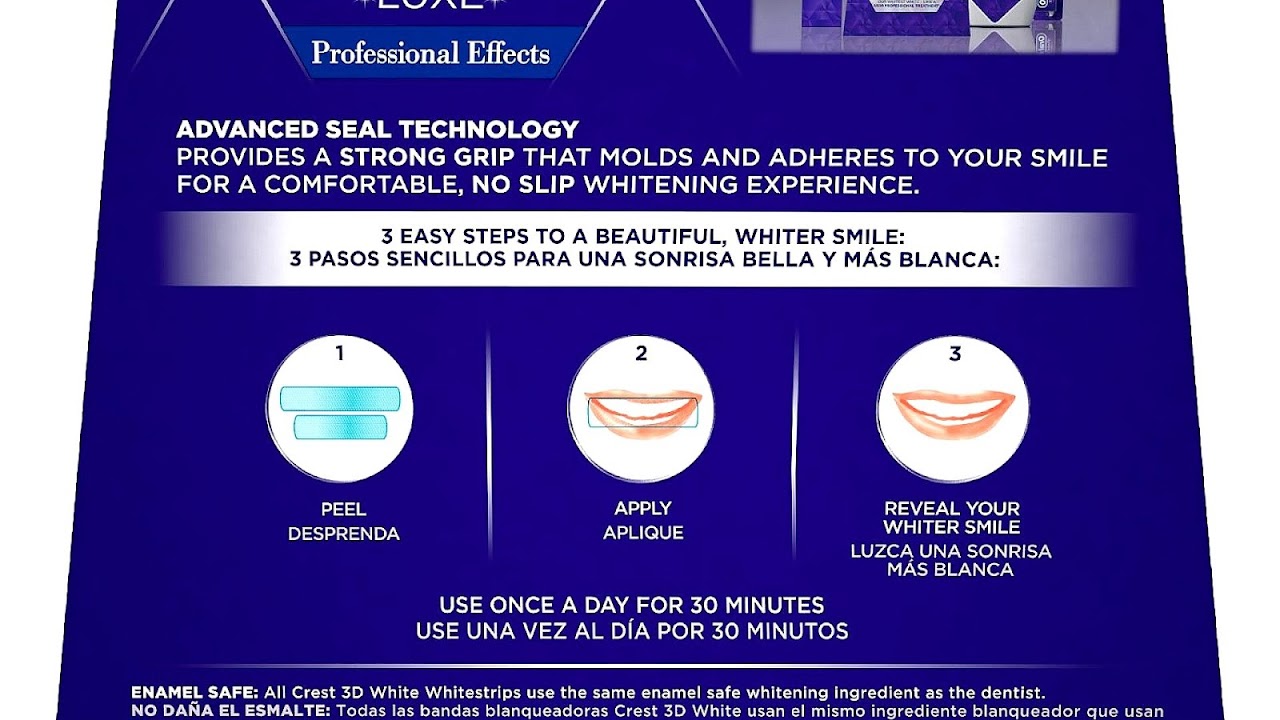 How To Use Crest 3d Whitestrips Professional Effects Effect Choices