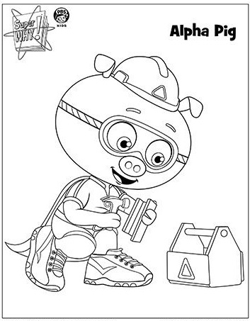 Coloring pages for kids free images: Super Why free coloring pages to print