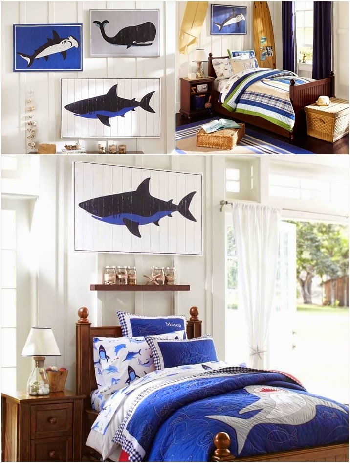 Home Interior Design Adorable Sea Themed Kids Room Wall Decor Ideas