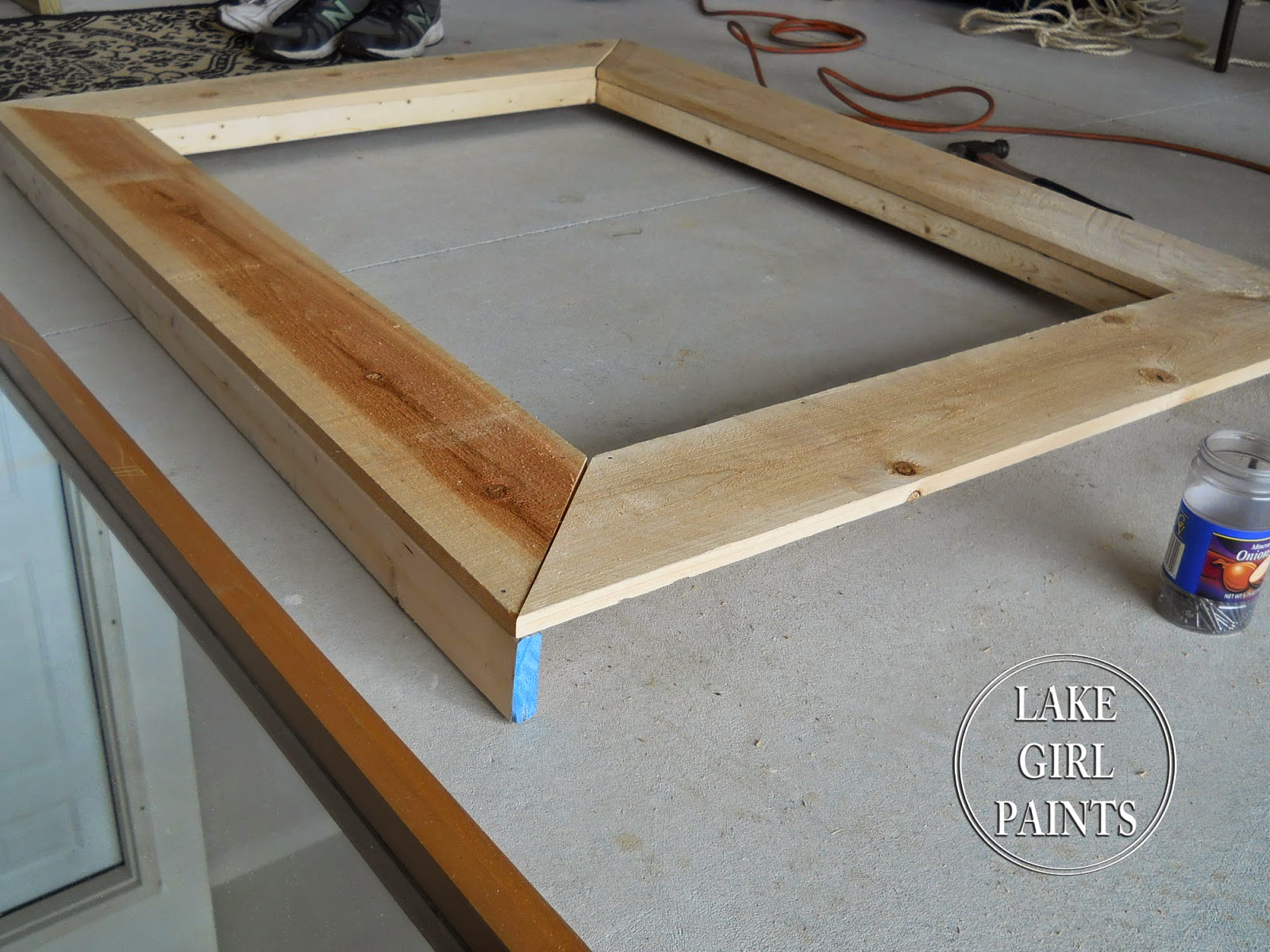 Lake Girl Paints Old Mirror with New Box Frame