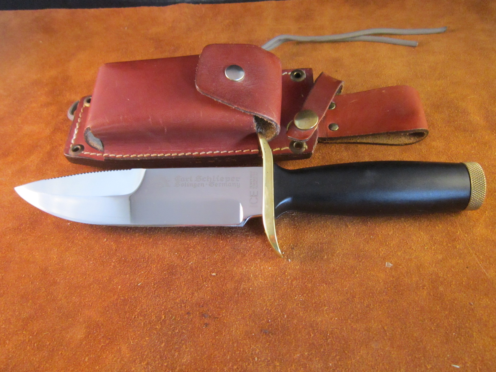 1970's Carl Schlieper Survival Knife; Eye Brand mfg. Solingen, Germany