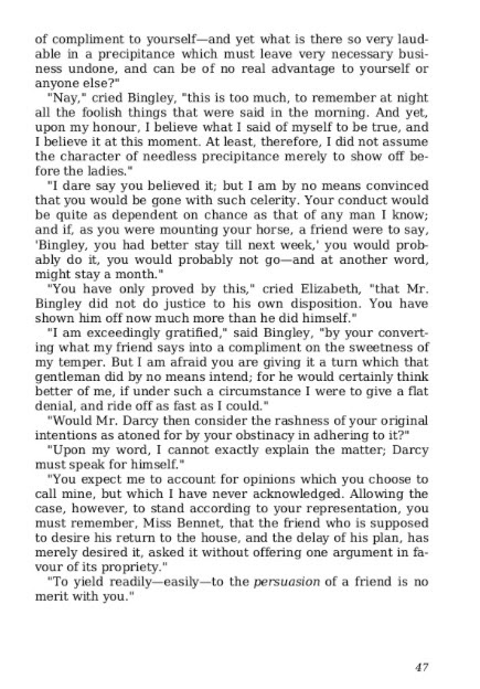 Pride and Prejudice Quotes from Novel to Film (Chapter 10)