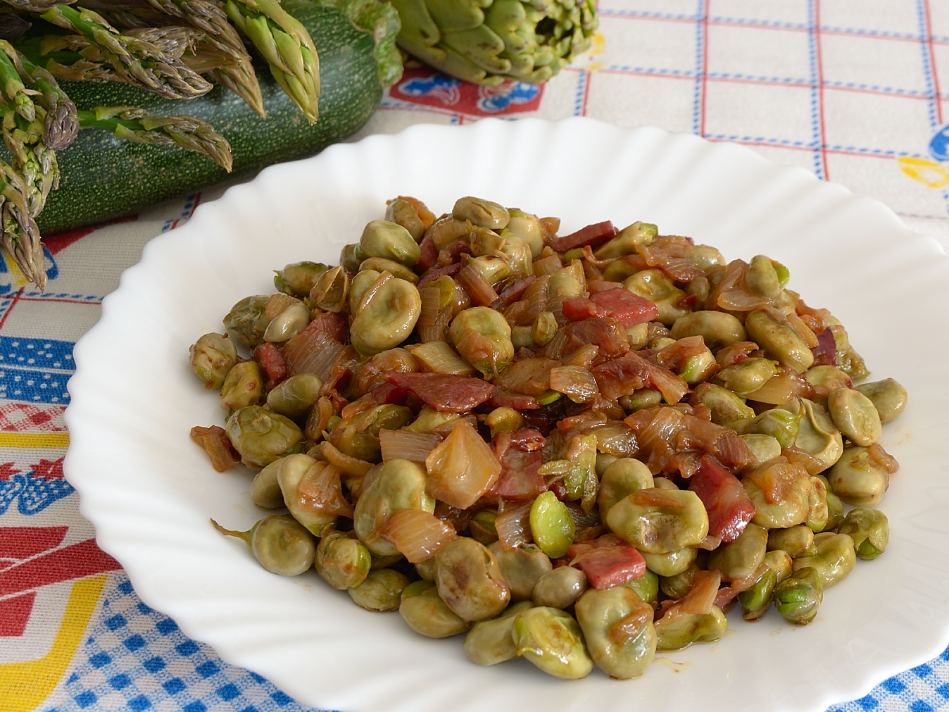 Vamos a hacer de comer Habas fritas con jamón