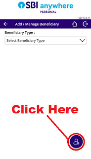 add inter bank beneficiary account in sbi anywhere