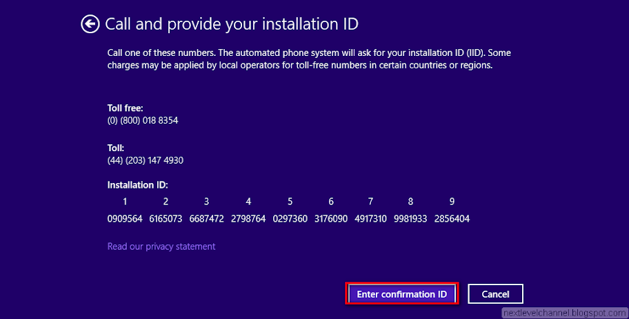 Make a phone call to activate Windows 8.1