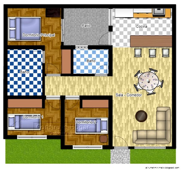 Desain Rumah Minimalis Sederhana 3 Kamar - Download Desain Rumah Minimalis Sederhana Tingkat Pictures ... : Rumah modern 1 lantai 3 kamar tidur.