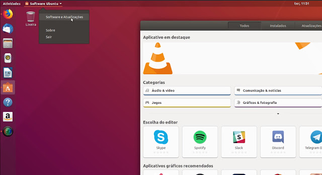 Programas e atualizações no Ubuntu