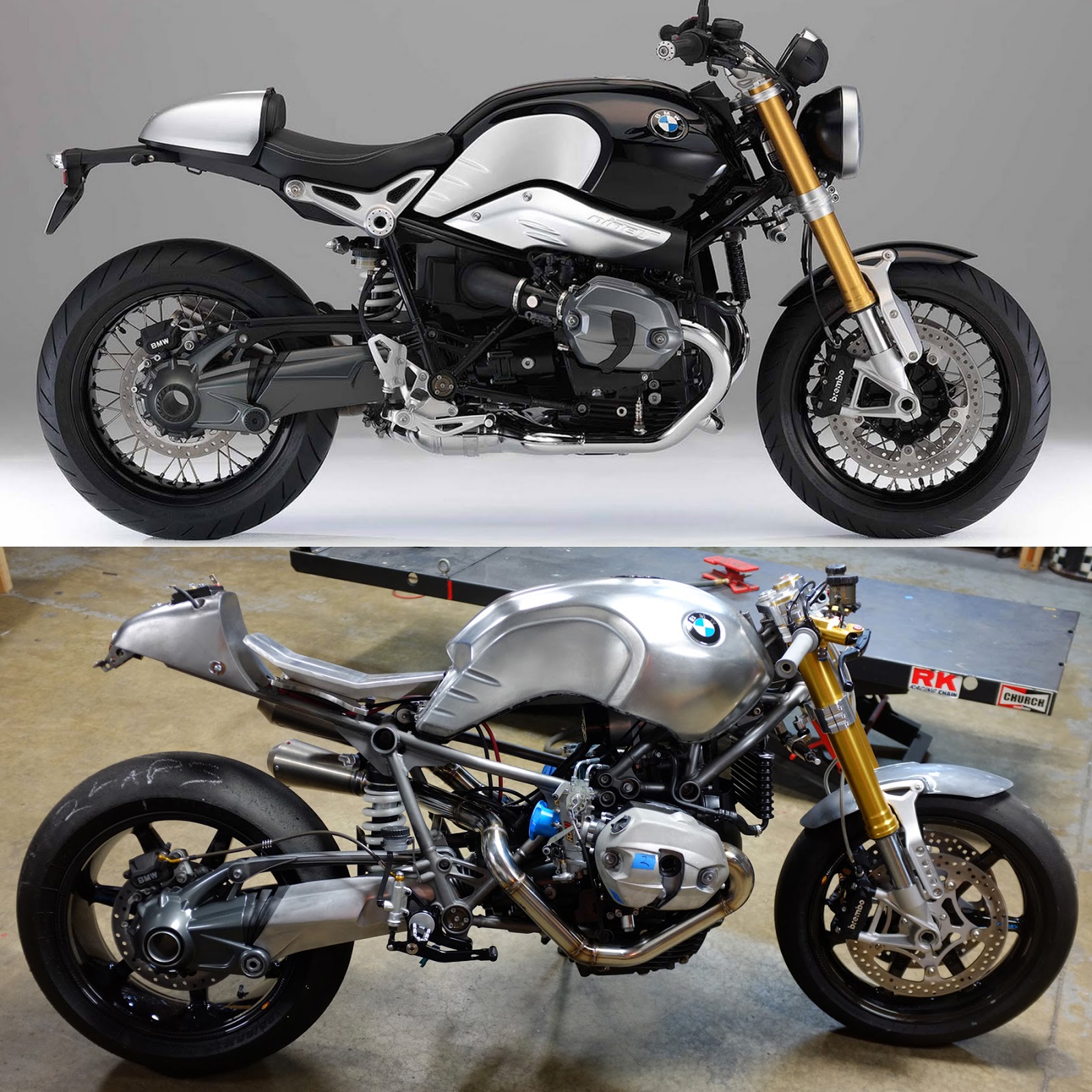 Church of Choppers: Church of Choppers BMW R9T / Before and afters