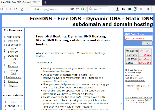 Mengelola Domain dengan Afraid FreeDNS