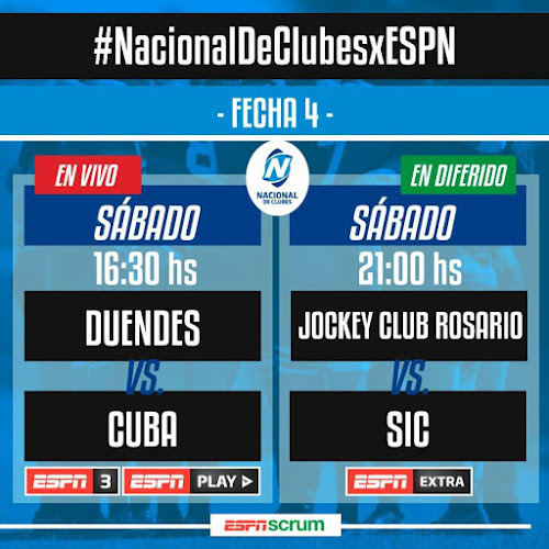 Tucumán Rugby - Alumni (en vivo, Nacional de Clubes, ESPN Extra).
