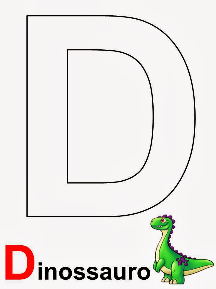 Alfabeto letra D Dinossauro