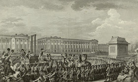 Engraving of the Execution of Louis XVI by  Isidore-Stanislas Helman, 1794