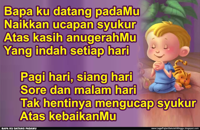 Lirik Lagu Pujian Rohani Kristen Sekolah Minggu Gereja Tuhan Yesus