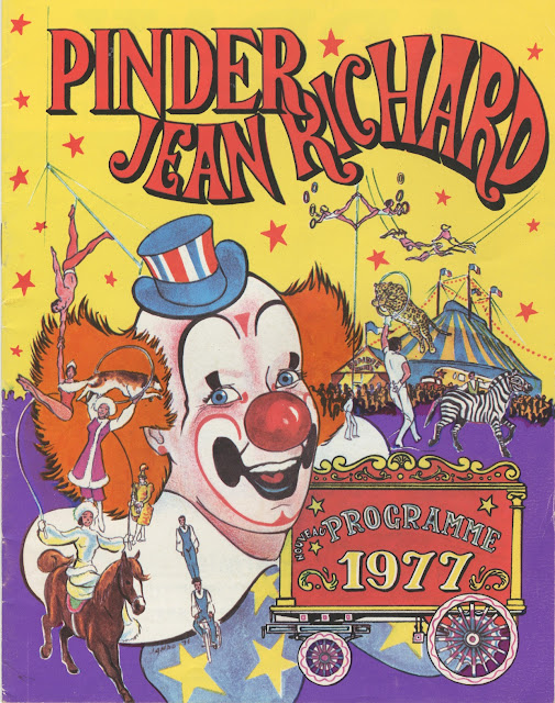 Un des deux programme de la saison 1977 du cirque Pinder Jean-Richard