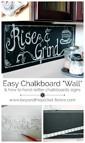 Easy Chalkboard Wall and How to Hand-Letter Chalkboard Signs