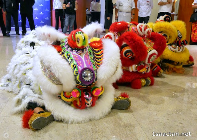 We were entertained by the customary lion dance performance