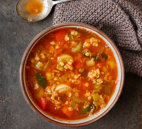 Winter Vegetable & Lentil Soup | Home Delicious Recipe