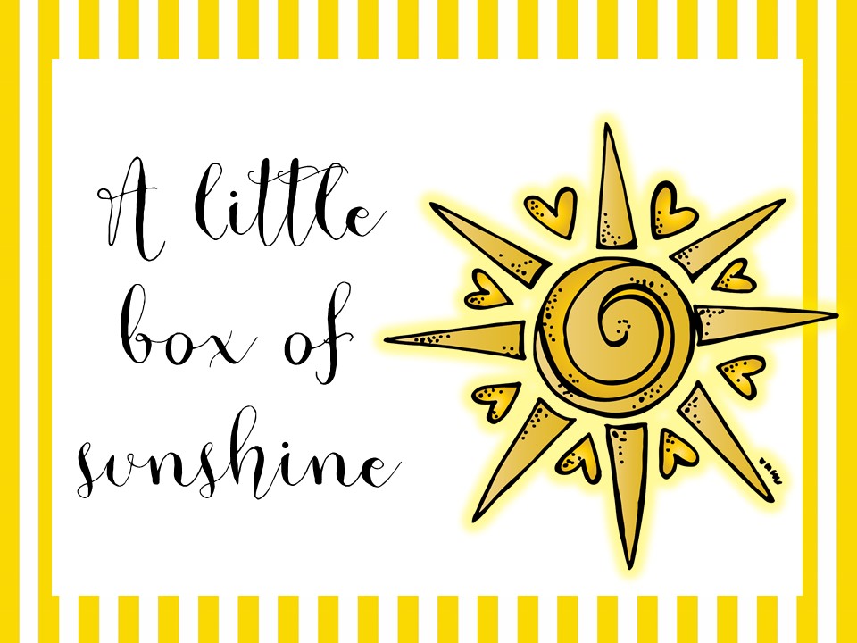 Free Printable Box of Sunshine