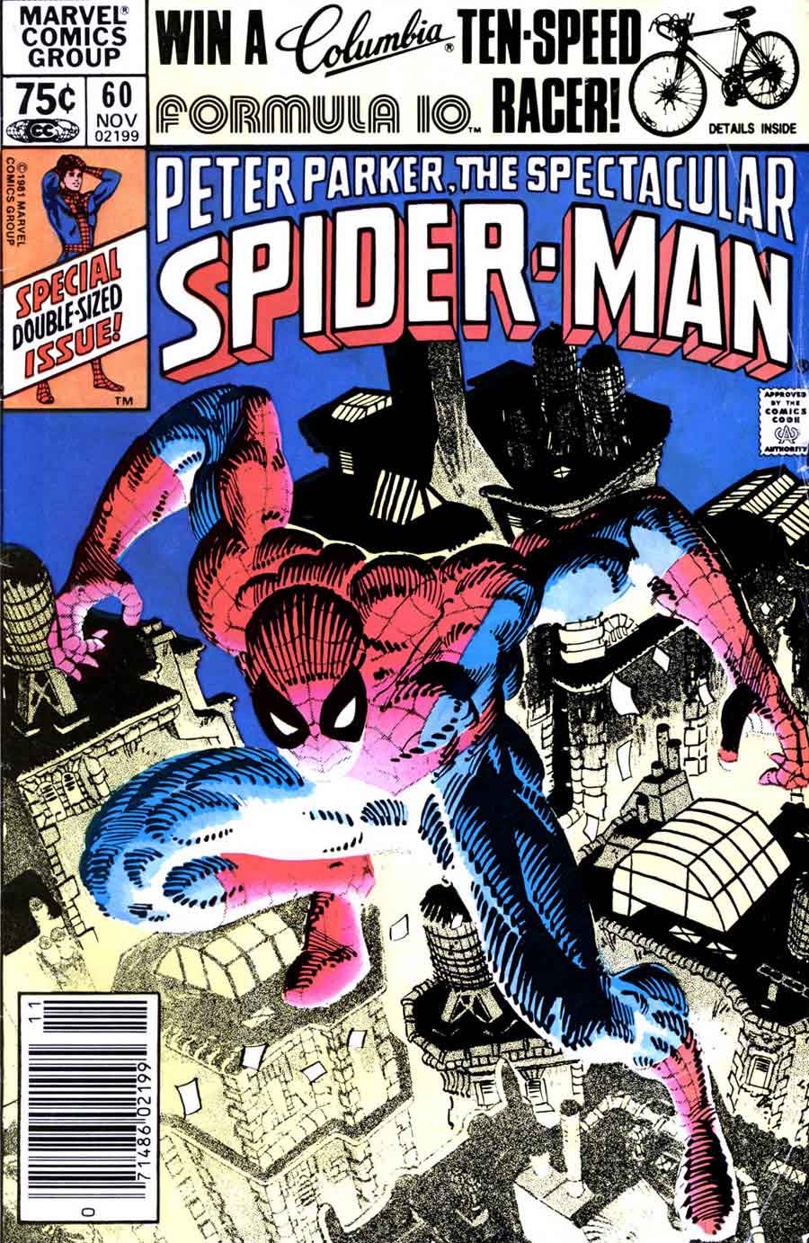 Spectacular Spider-man v2 #60 marvel 1980s comic book cover art by Frank Miller