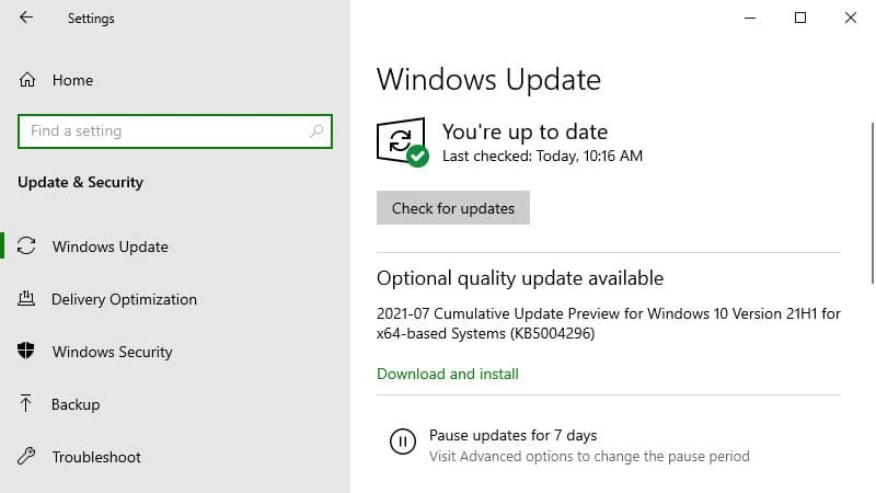 Windows 10 update KB5004296 adds new improvements for Windows 10 version 21H1, Windows 10 version 20H2, and Windows 10 version 2004