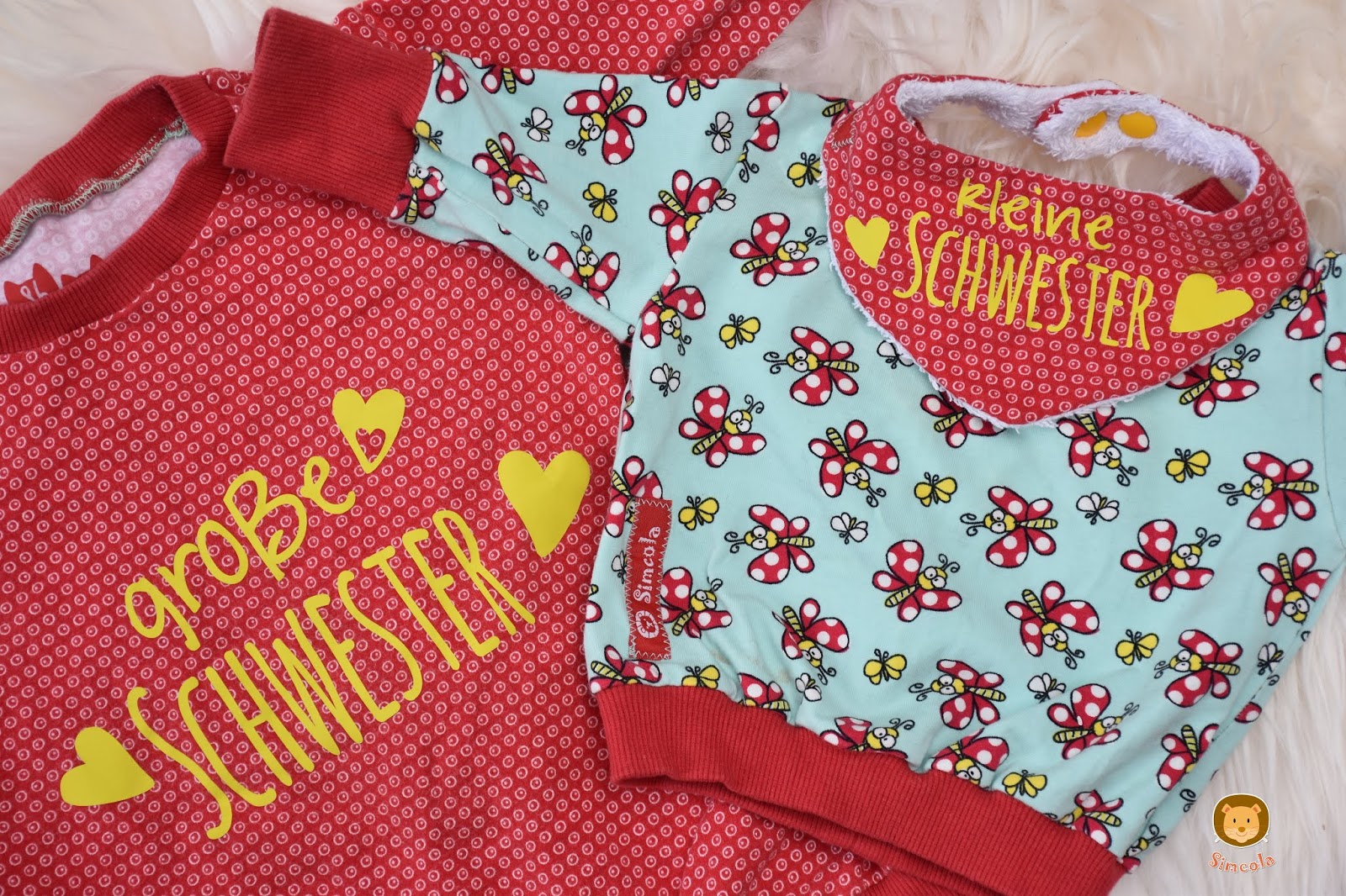 Winmany Schwestern Outfits Matching - Rosa Sweatshirt Hose Set