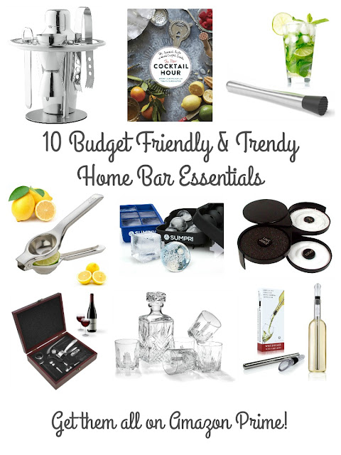 You can have a functional, yet stylish home bar without spending a fortune with these 10 Budget Friendly & Trendy Home Bar Essentials.