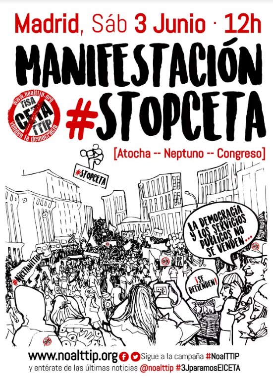 3 de junio Manifestación No al CETA