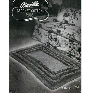 Vintage Crochet Cotton Rugs Pattern Book From Bucilla