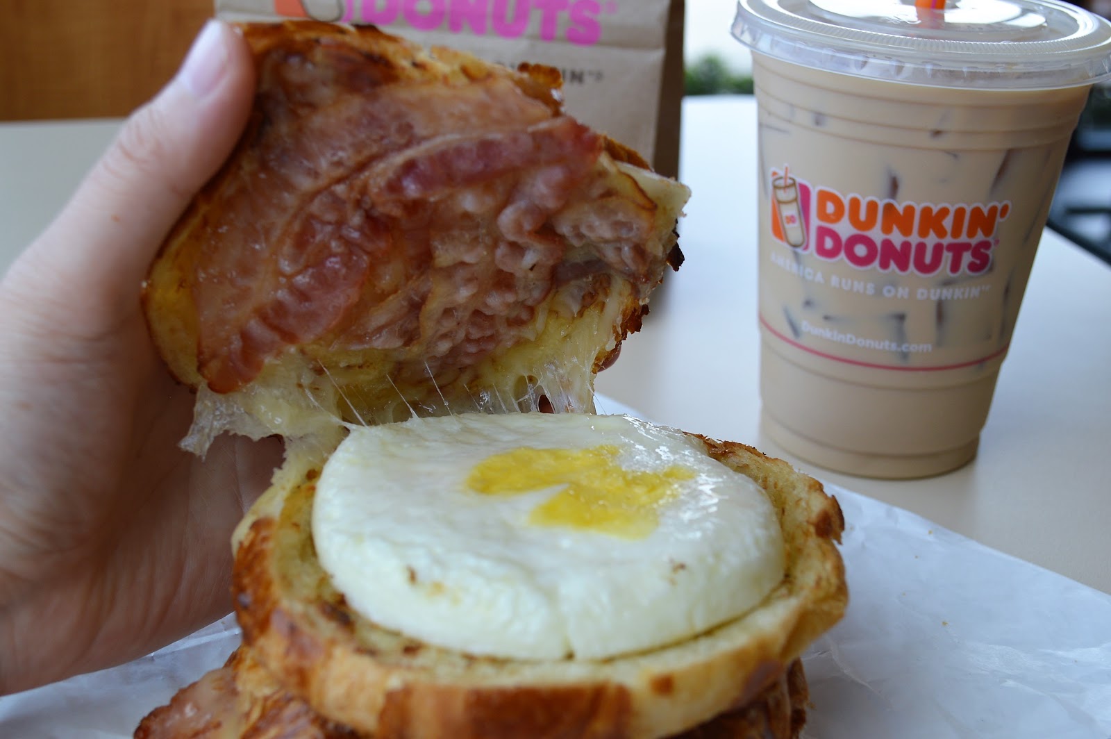 Dunkin' Donuts Debuts New Pretzel Croissant Breakfast Sandwich!