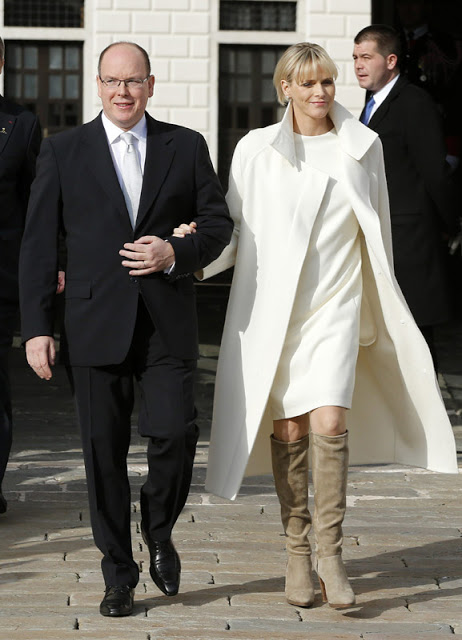 Alberto de Monaco y su esposa.
