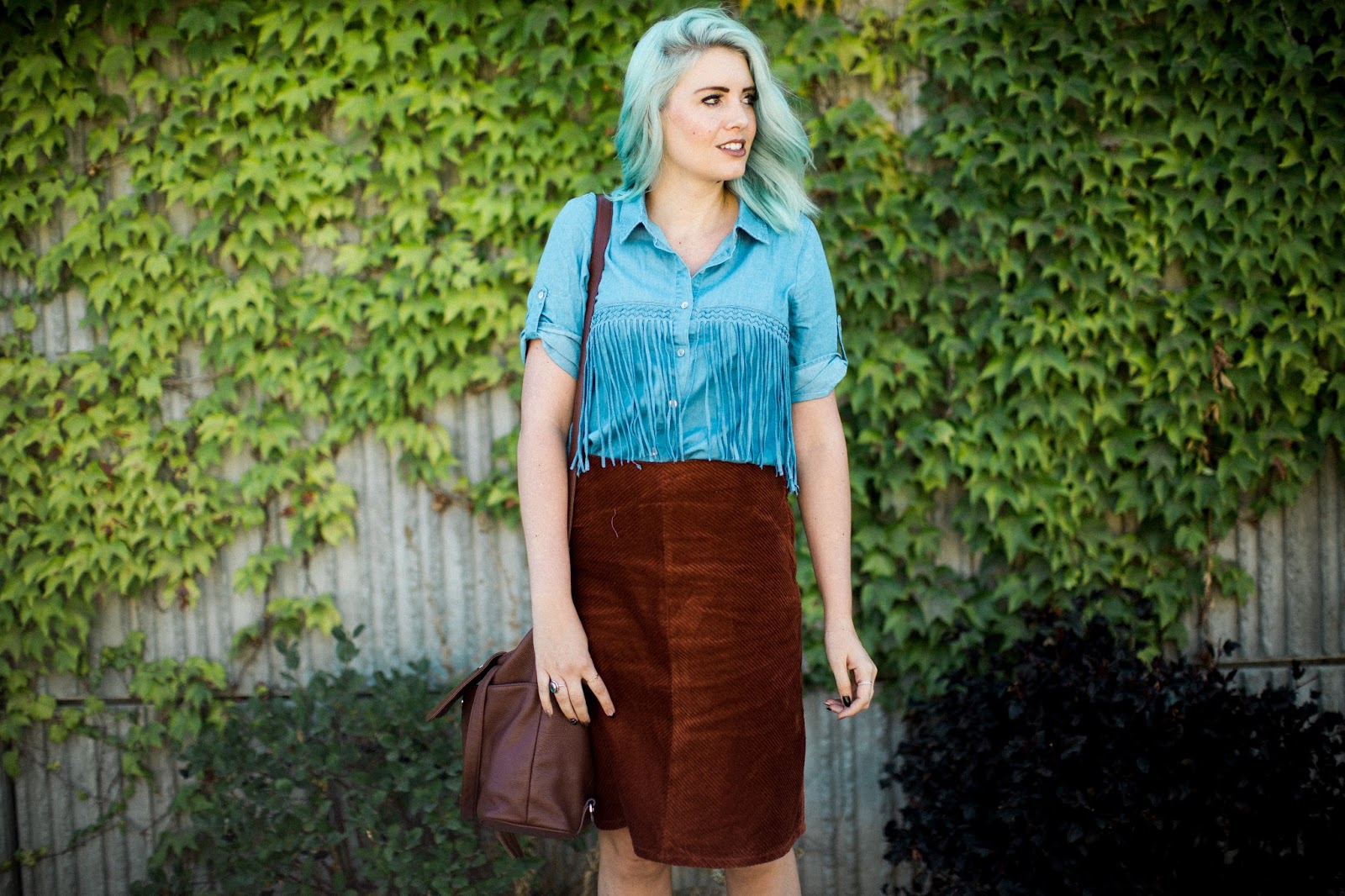 The Red Closet Shop, Blue Hair, Utah Fashion blogger