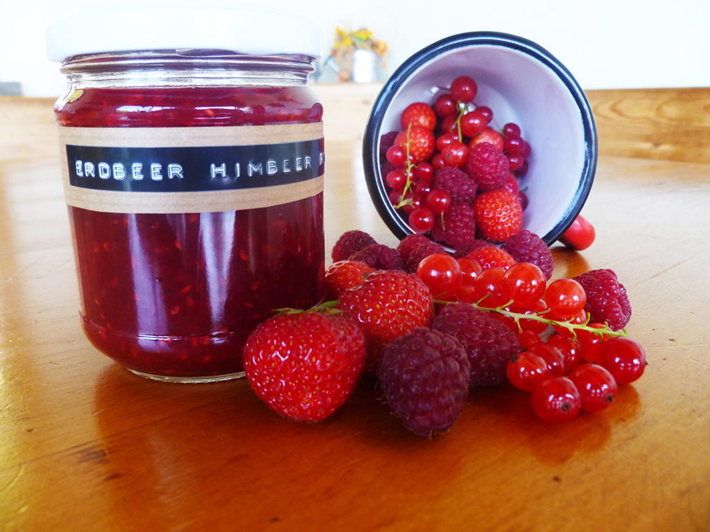 inser Kuchlbiachl: 3-Rote-Früchte Marmelade