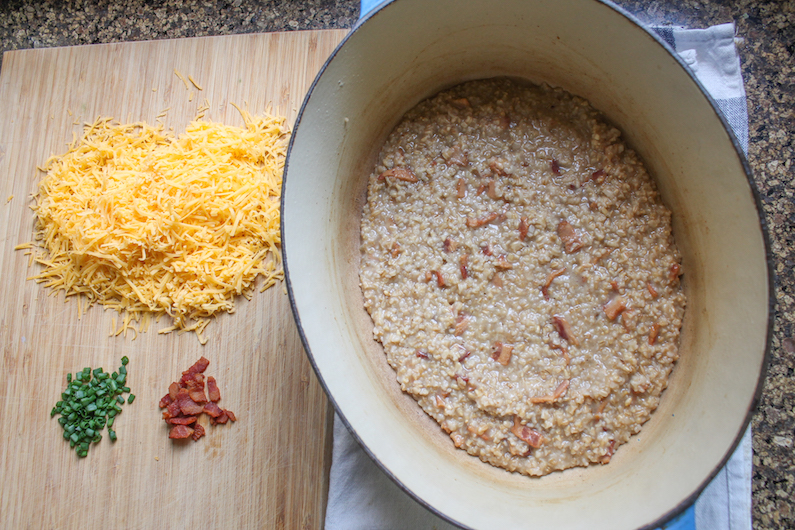 Food Lust People Love Spicy Cheesy Bacon Oatmeal FoodieExtravaganza