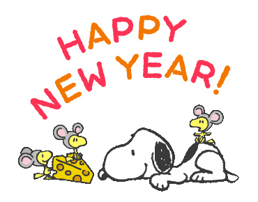 Snoopy New Year's Animated Stickers