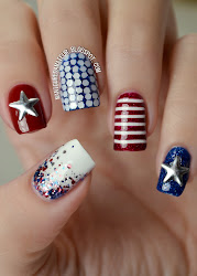 july nail 4th designs acrylic awesome independence nails happy fireworks amateur glitter snow sinful layer base simple patriotic credit