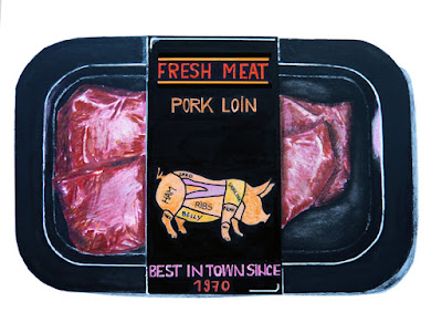 Dessin de l'artiste 1011 de la série "Pouvoir d'achat" Dessin "Fresh meat"