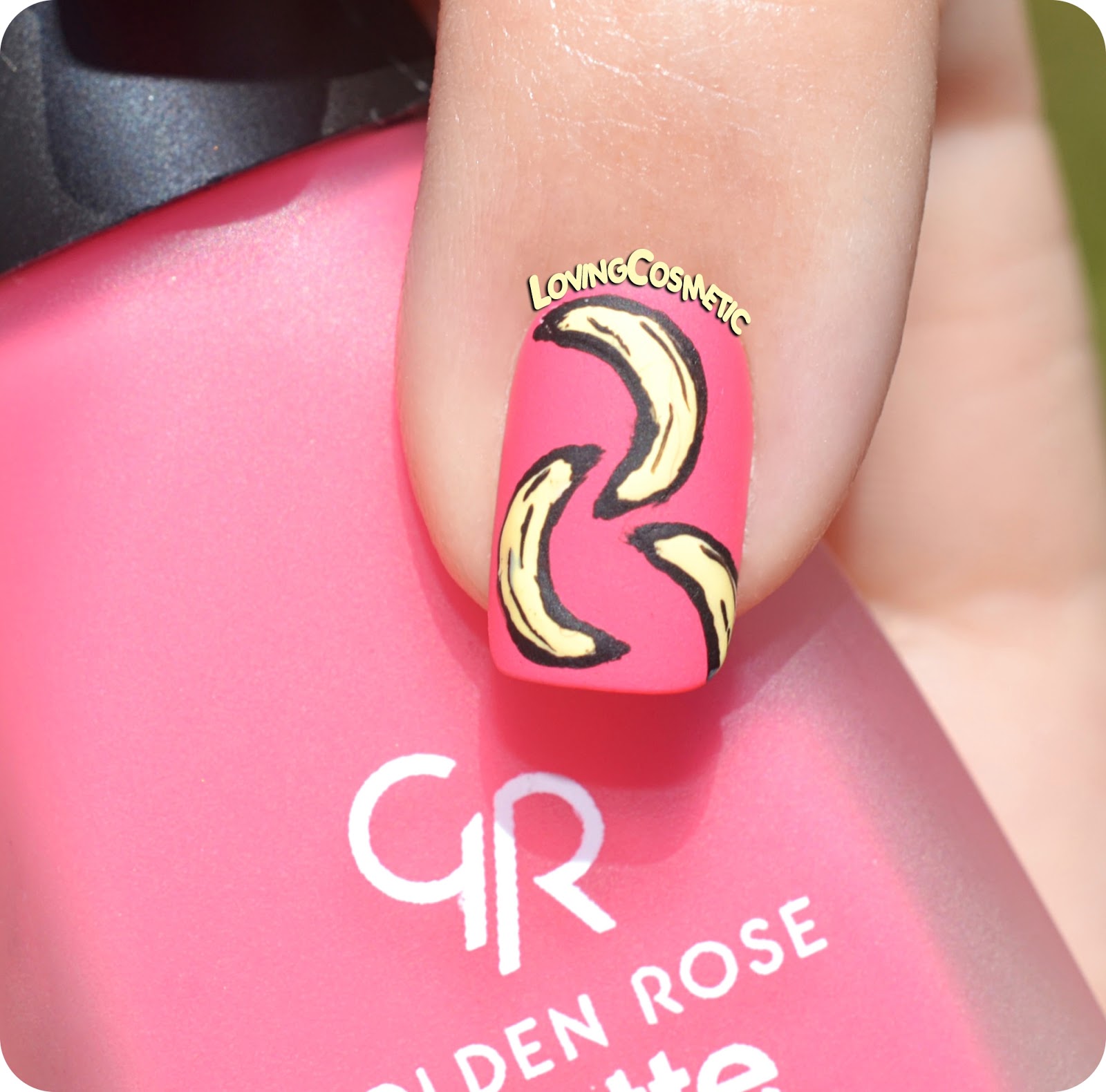 Nail Art I love Bananas LovingCosmetic
