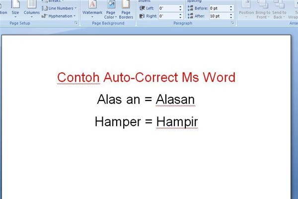Cara Hapus Autocorrect dan Membuatnya Non aktif di Ms Word