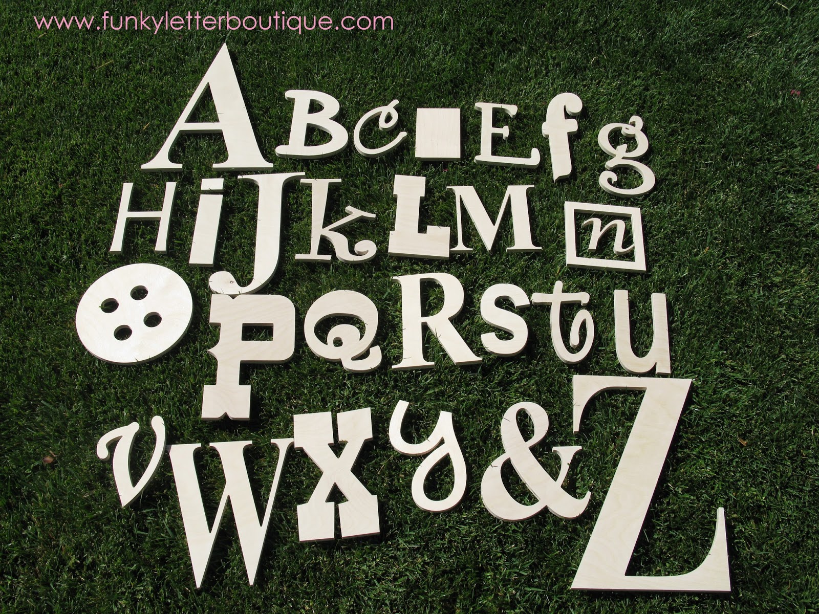The Funky Letter Boutique: DIY Alphabet Wall Letter Set... Huge hit on