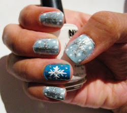 winter nail wonderland snowflake finger season holiday easy budget discount diy